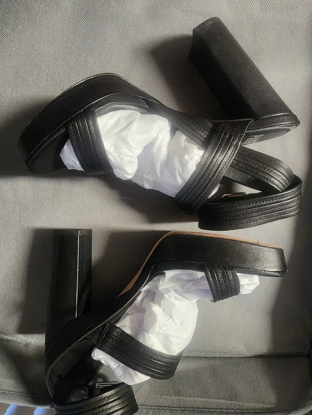 LEATHER PLATFORM HEELS SIZE 8.5 BY PAIGE